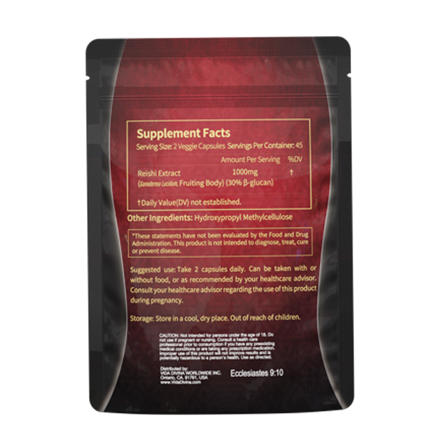 Reishi (Gano) Capsules nutrition facts